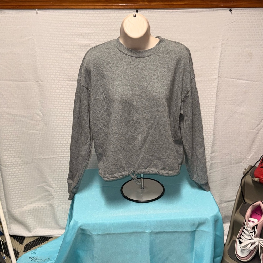 Shirt: No Boundaries Gray Crewneck ladies Sweater